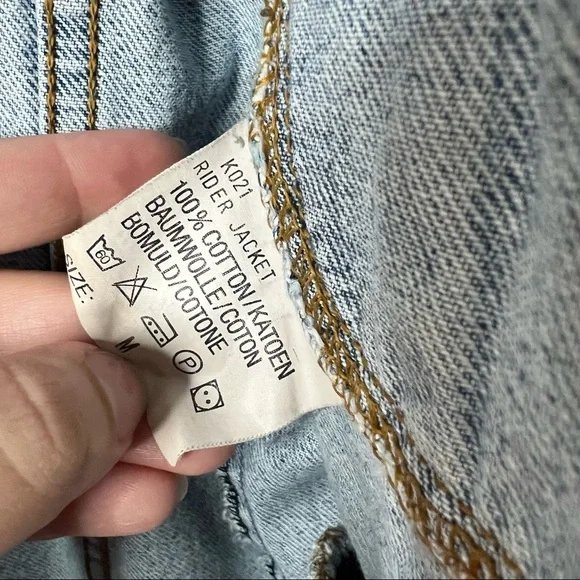 Vintage Lee Riders Denim Jacket Distressed Size Medium - Picture 8 of 15